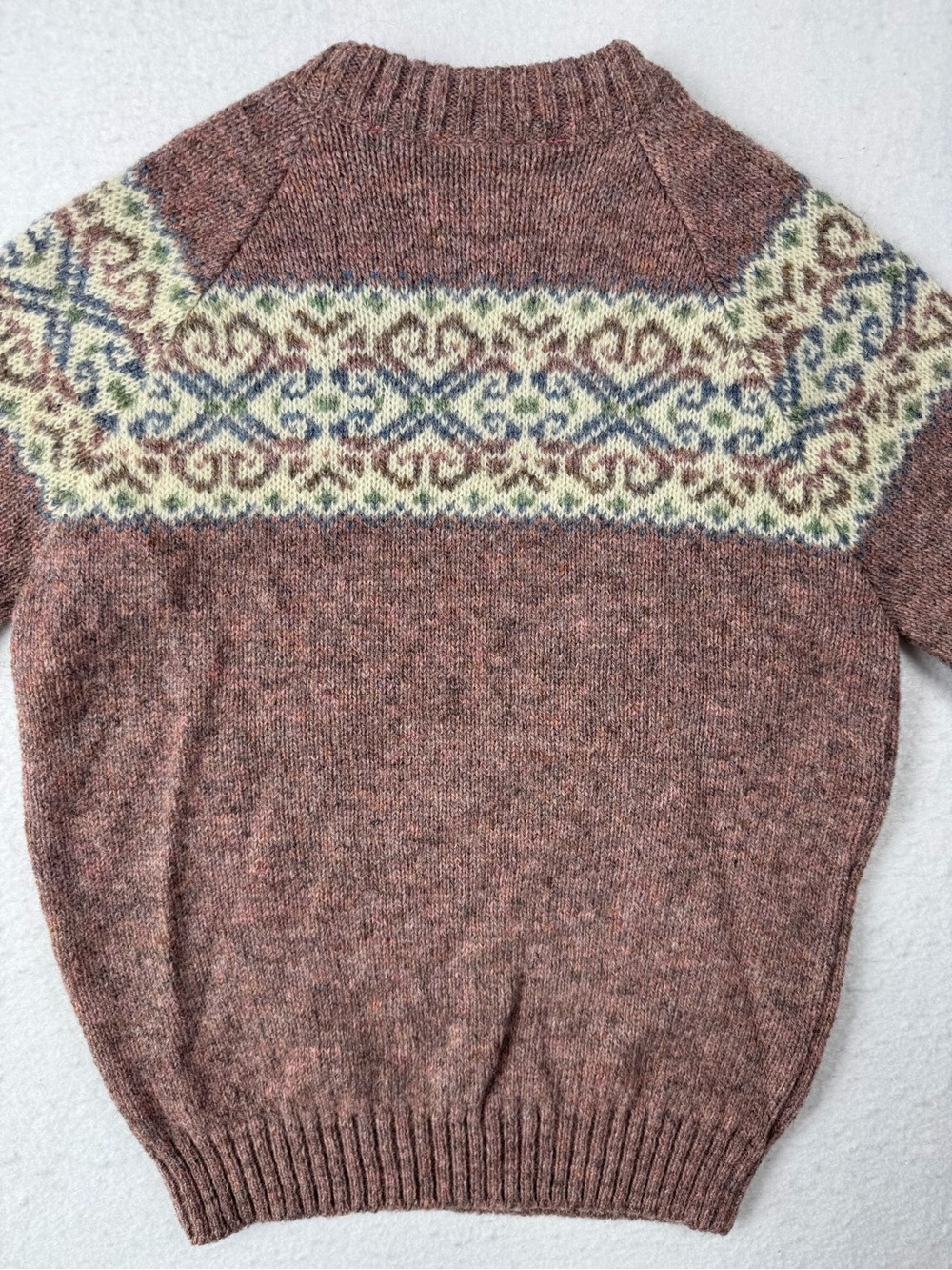 Shetland Fair Isle Wool‎ Sweater Girls 7/8 Made In Scotland NWT - Picture 2 of 8